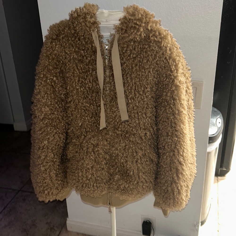 Light Brown Furry Jacket - medium size